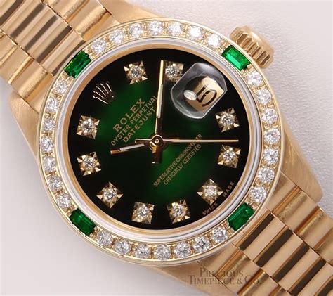 rolex goud met groen